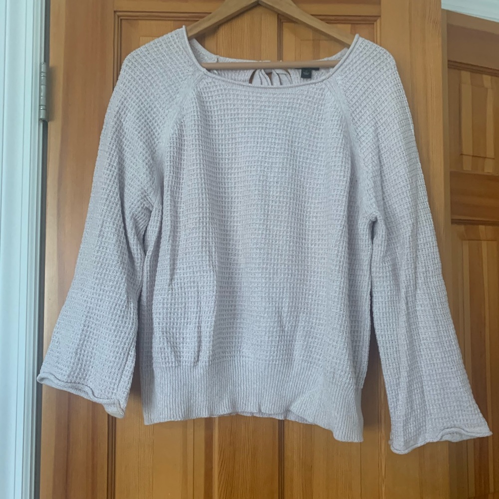 Ann Taylor light pink sweater with tied back